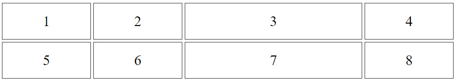 4 columns using 1fr and 2fr