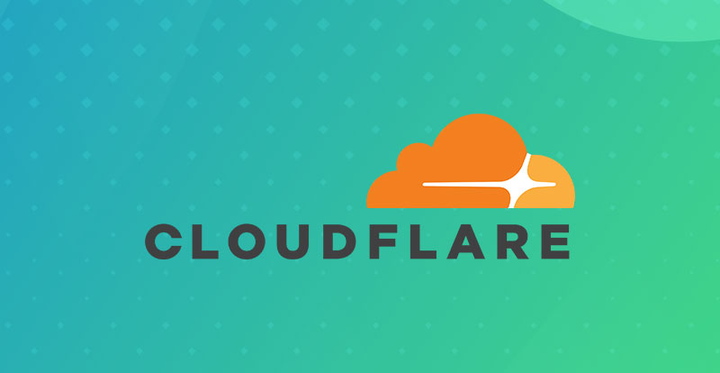 Cloudflare Logo on green background